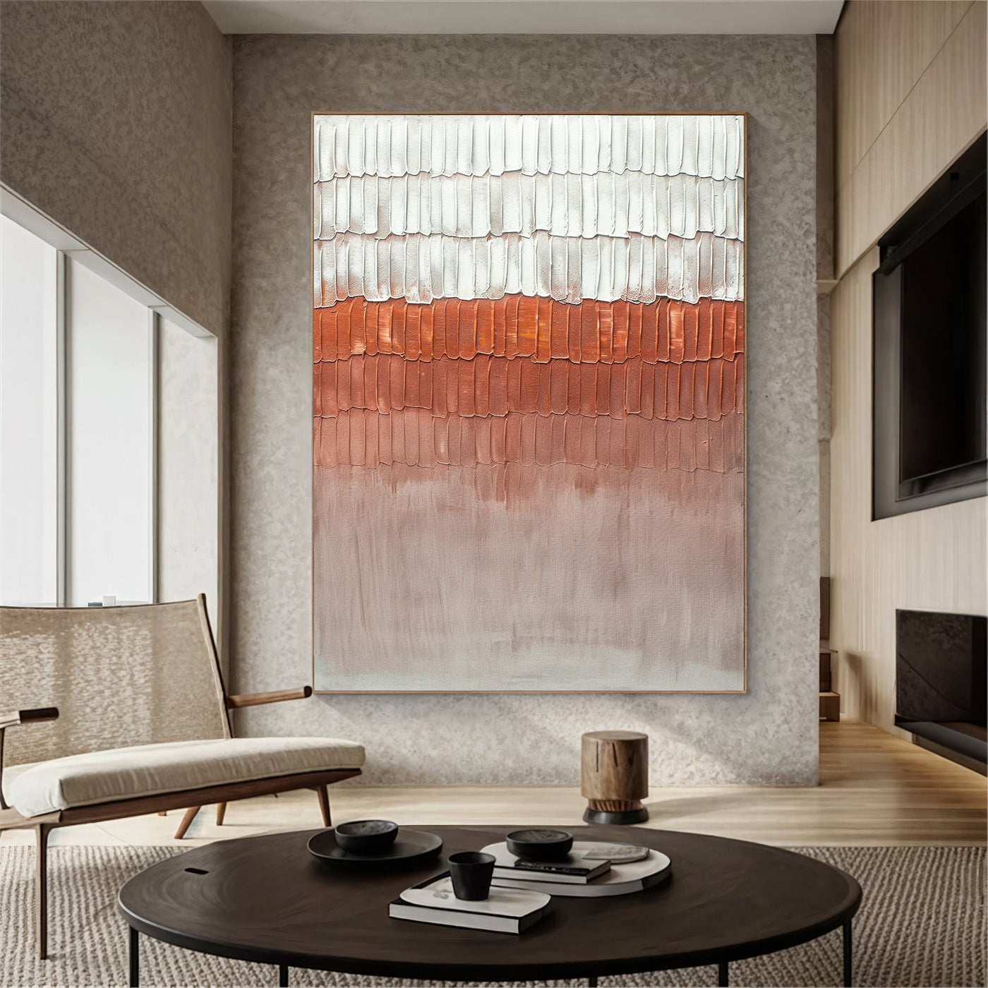 Textured Gradient Elegance | Rust Hues