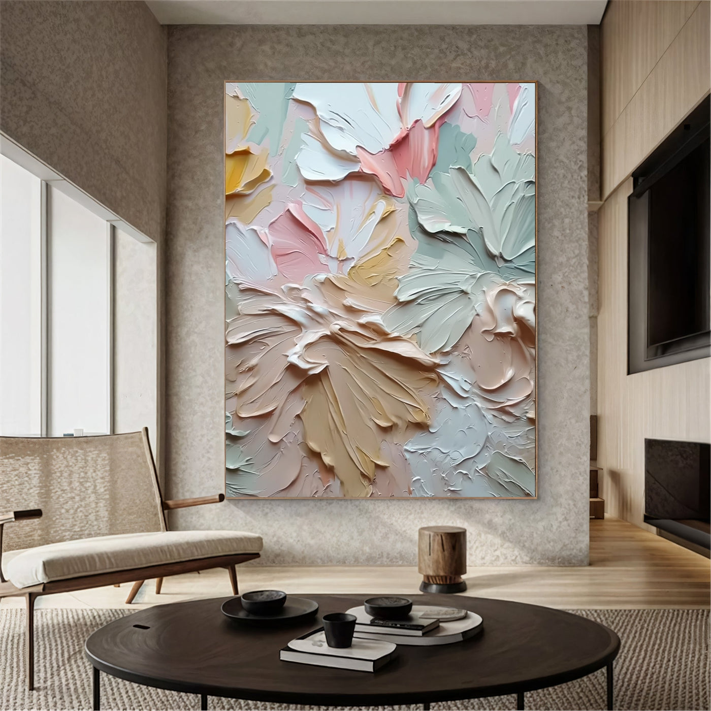 Textured Floral Pastels | Blush Mint
