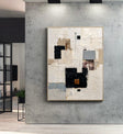 Textured Geometric Art | Neutral Depth