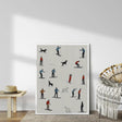 Skiing Scene Collage Art | Playful Texture