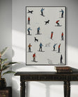 Skiing Scene Collage Art | Playful Texture