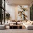 Textured Golden Veins | Gray Gold