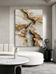 Textured Golden Veins | Gray Gold