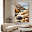 Textured Coastal Rocks | Beige Blue