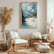 Textured Alpine Skiing | Blue White