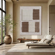 Textured Geometric Minimalism | Beige Brown