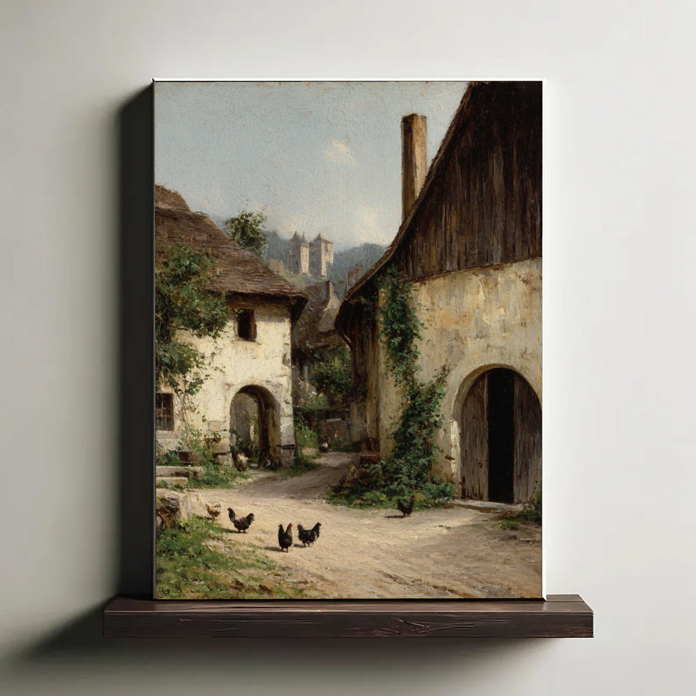 Textured Rural Charm | Beige Green