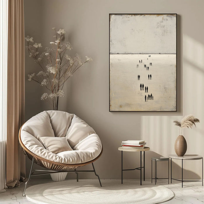 Textured Figure Serenity | Beige Black