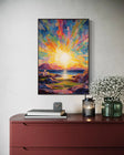 Textured Sunset Radiance | Colorful Horizo