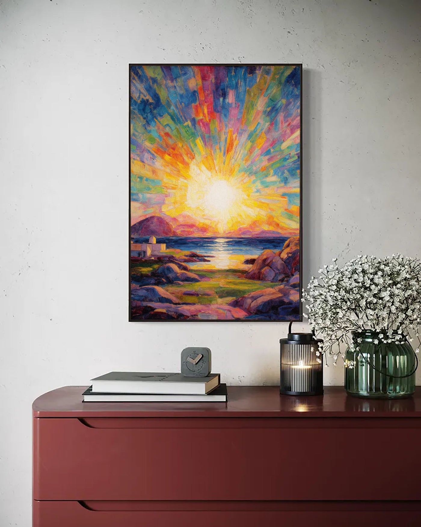 Textured Sunset Radiance | Colorful Horizo