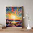 Textured Sunset Radiance | Colorful Horizo