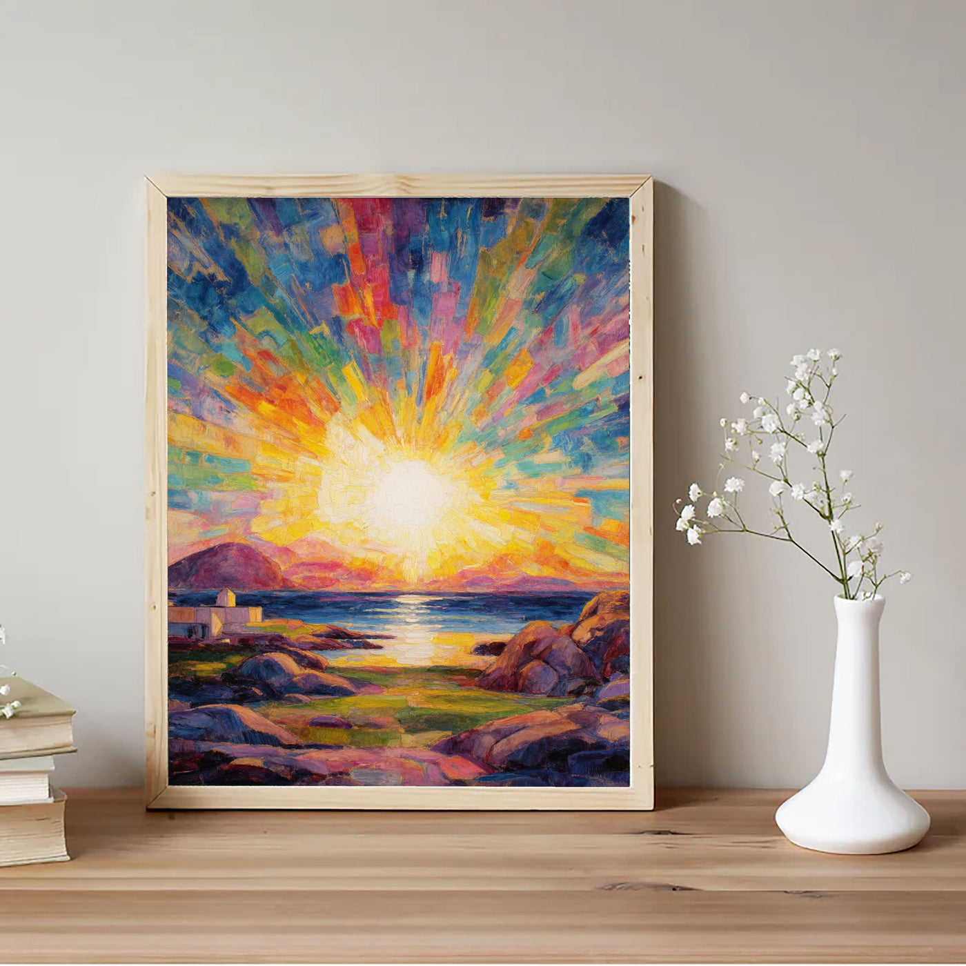 Textured Sunset Radiance | Colorful Horizo