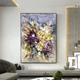 Textured Impasto Blooms | Plum Gold