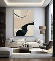 Textured Curved Minimalism | Beige Flow