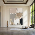 Textured Neutral Opulence | Gold Accent