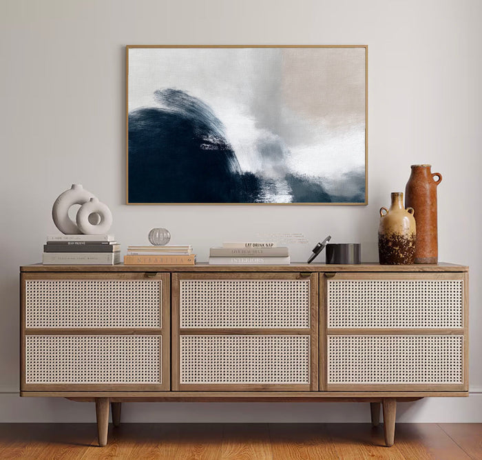 Textured Misty Peaks | Indigo Taupe