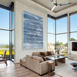 Textured Coastal Strata | Cerulean White