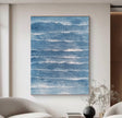 Textured Coastal Strata | Cerulean White