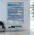 Textured Coastal Strata | Cerulean White