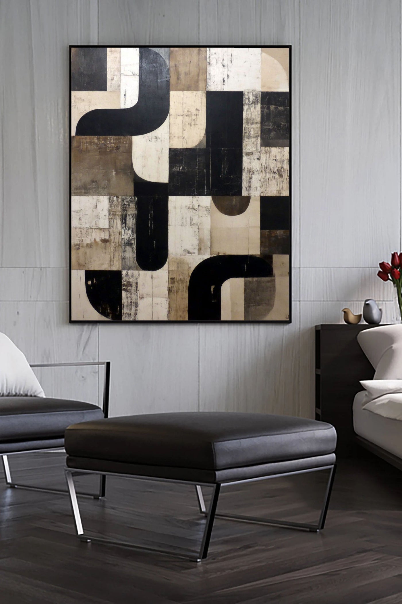 Textured Geometric Chic | Neutral Curve