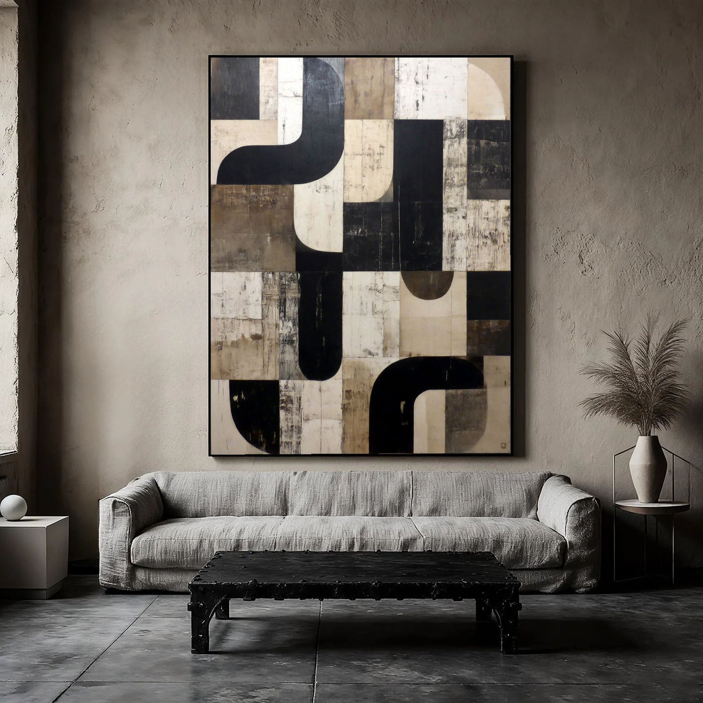 Textured Geometric Chic | Neutral Curve