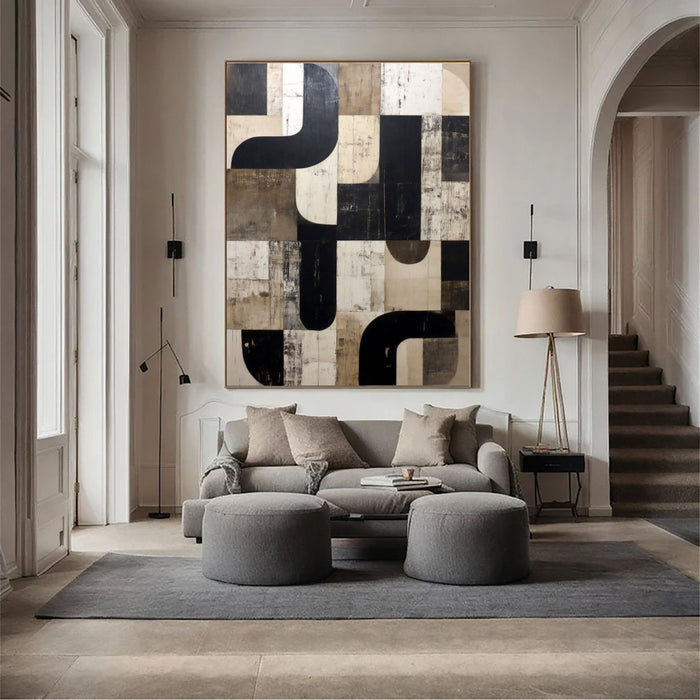 Textured Geometric Chic | Neutral Curve