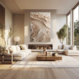 Textured Earthy Relief | Beige Wave