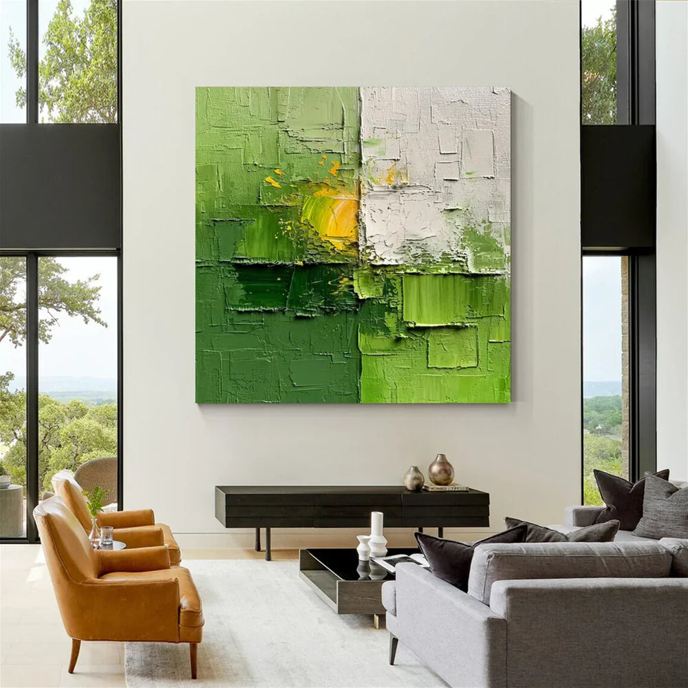 Green Minimalist Textured Wall Art #MT103