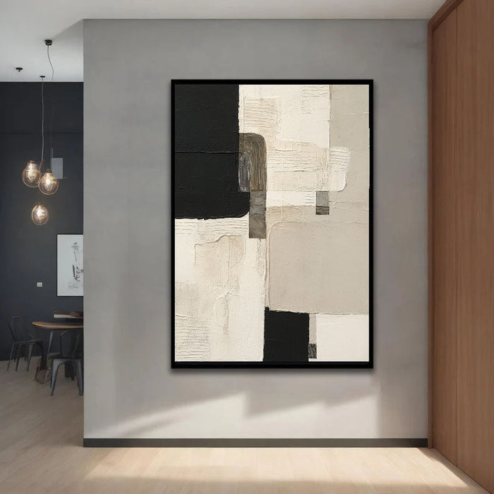Textured Geometric Sophistication | Monochrome Blocks