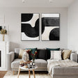 Bold Monochrome Curves | Textured Flow