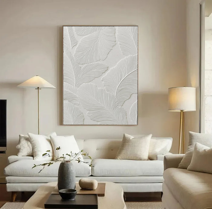 Textured Feather Grace | Ivory White