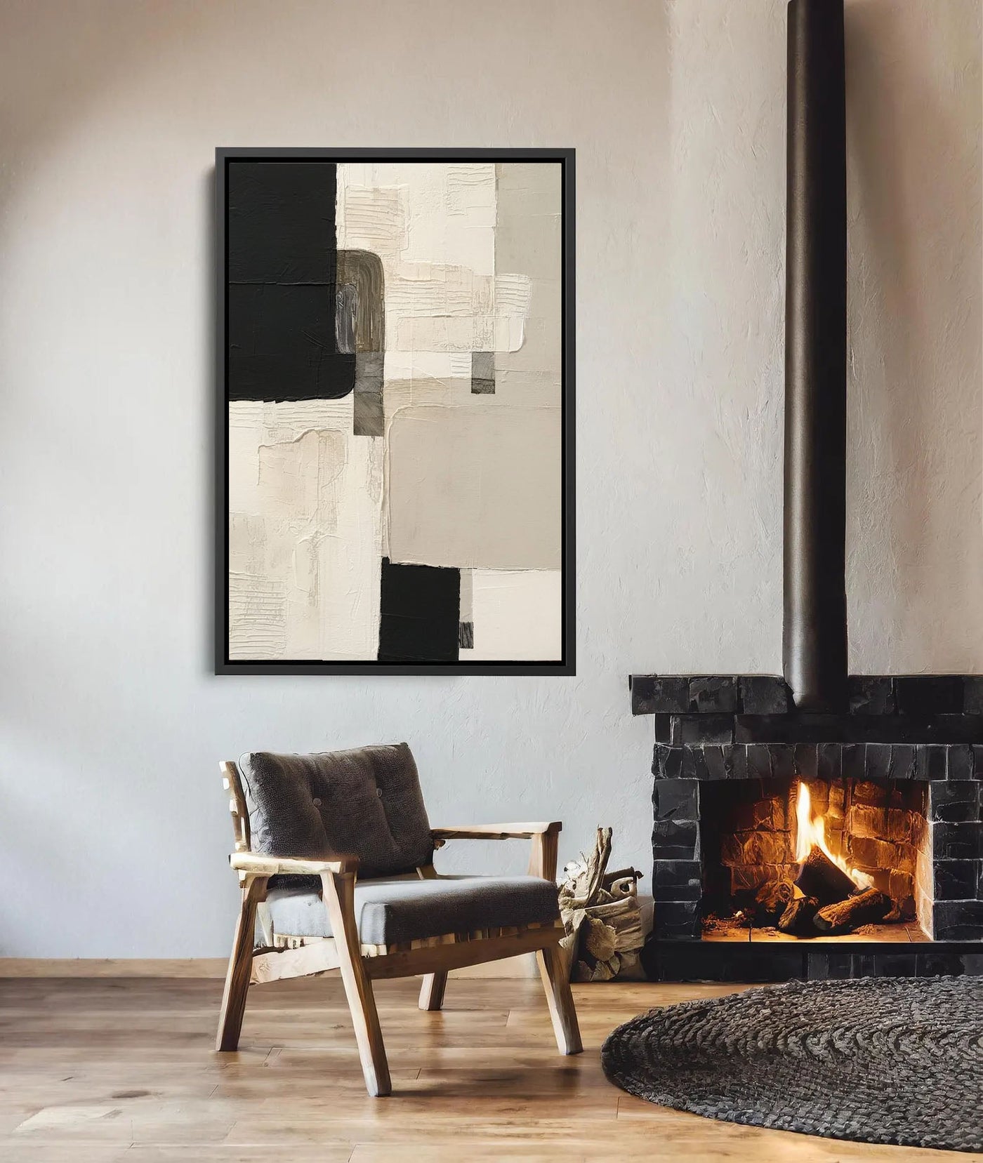 Textured Geometric Sophistication | Monochrome Blocks