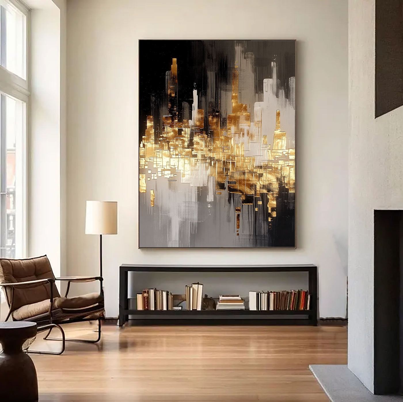 Gilded City Skyline | Night Reflections