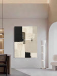 Textured Geometric Sophistication | Monochrome Blocks