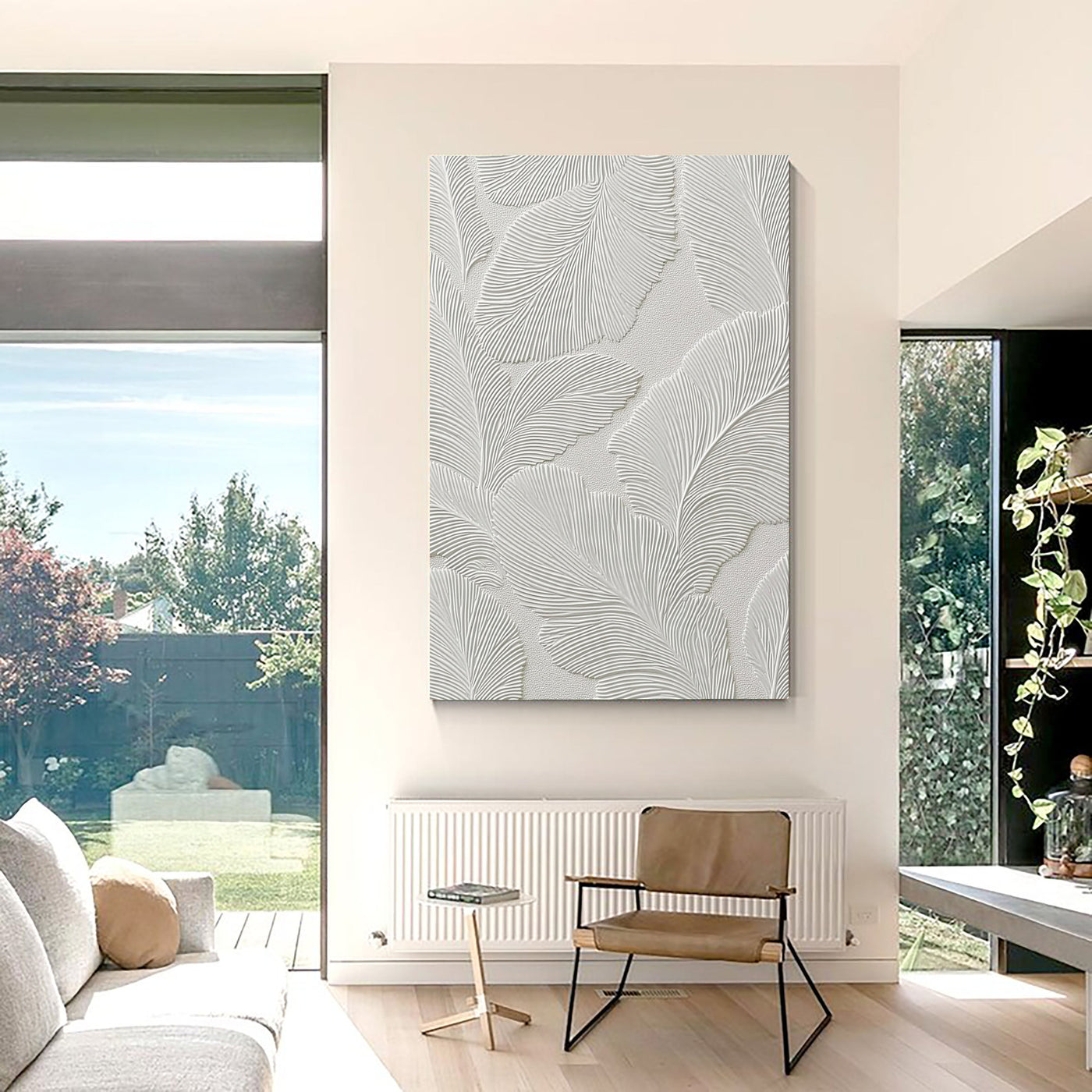 Textured Feather Grace | Ivory White