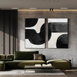 Bold Monochrome Curves | Textured Flow
