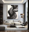 Textured Embrace Noir | Monochrome Flow