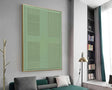 Textured Geometric Grid | Mint Hues