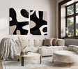 Bold Monochrome Forms | Abstract Duo