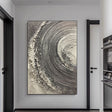 Textured Spiral Opulence | Monochrome Whorl