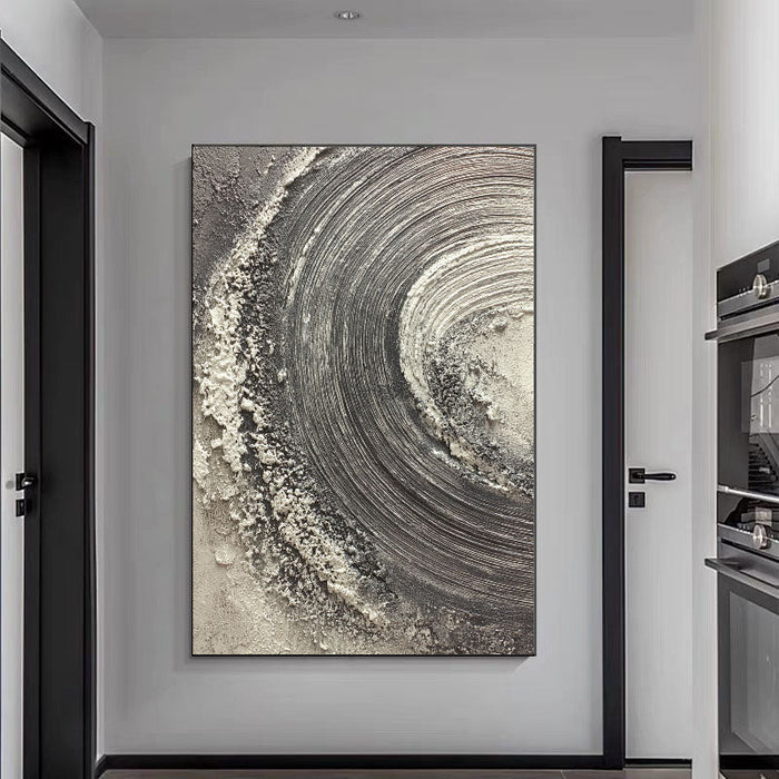 Textured Spiral Opulence | Monochrome Whorl