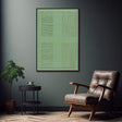 Textured Geometric Grid | Mint Hues