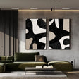 Bold Monochrome Forms | Abstract Duo