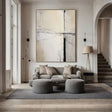 Textured Line Minimalism | Black Beige
