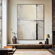 Textured Line Minimalism | Black Beige