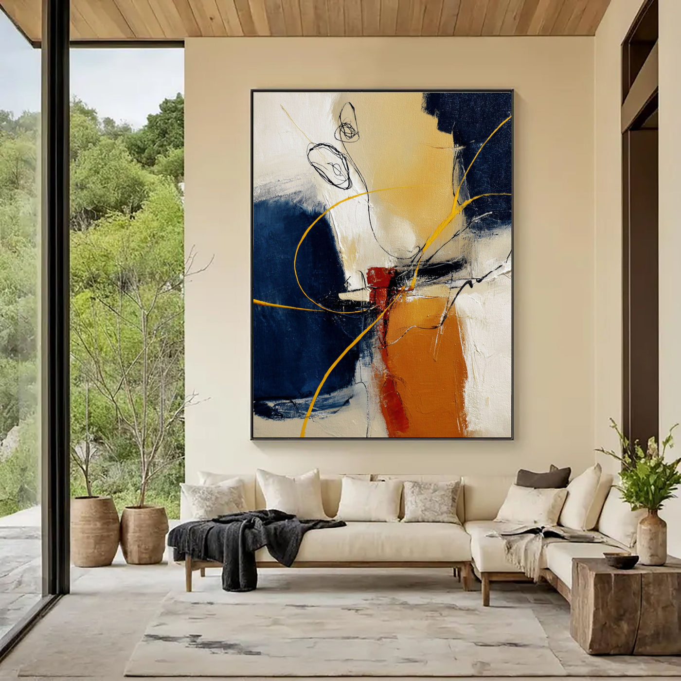 Textured Abstract Forms | Indigo Amber