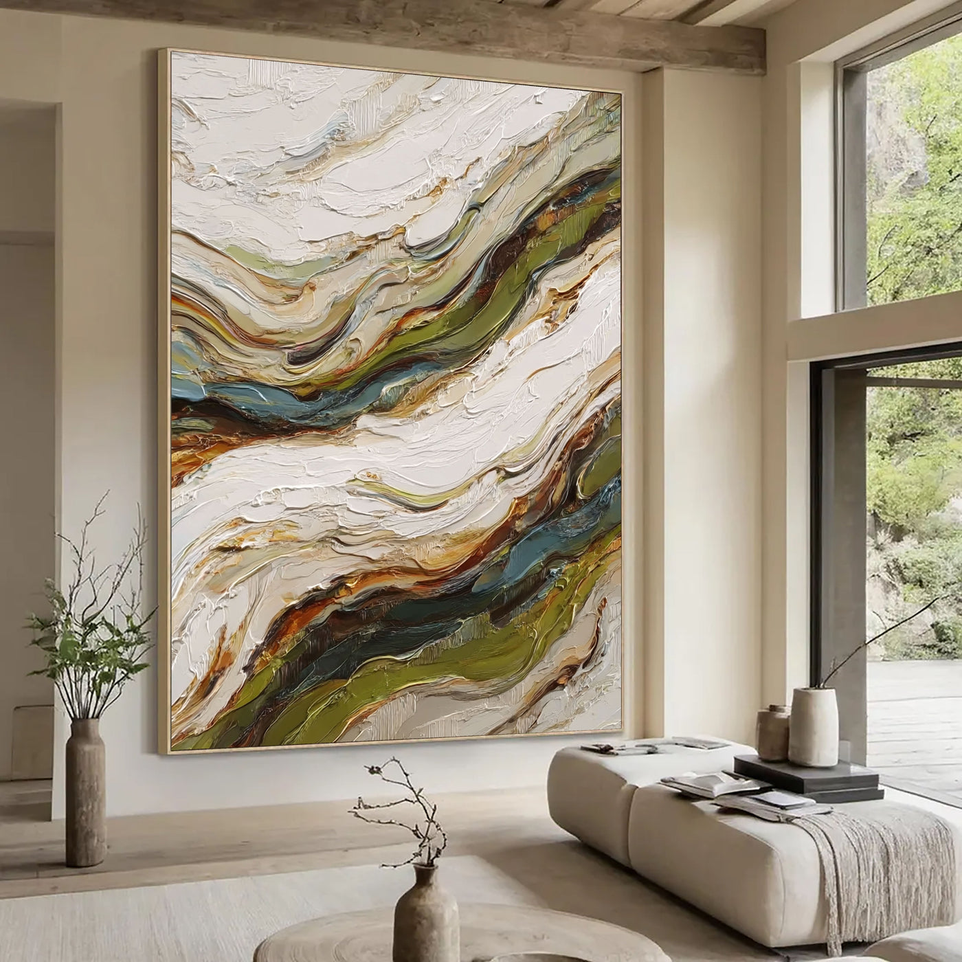 Textured Swirl Opulence | Earthy Hues