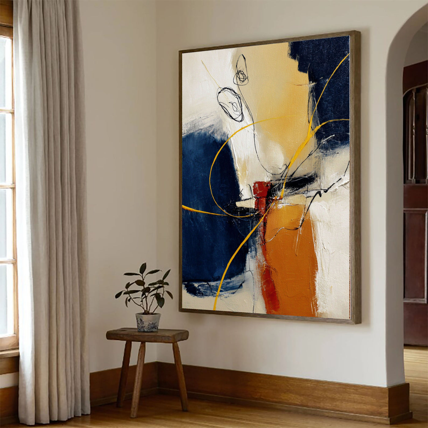 Textured Abstract Forms | Indigo Amber