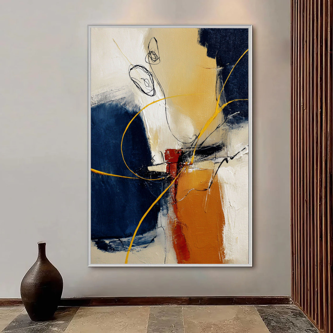 Textured Abstract Forms | Indigo Amber