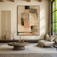 Layered Abstract Collage | Soft Neutral Harmony